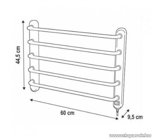 HOME FTW 4 Fűtött, elektromos törölközőszárító, fehér, 90 W