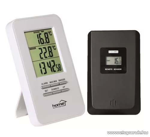 HOME HC 11 Vezeték nélküli külső, belső hőmérő, ébresztőórával