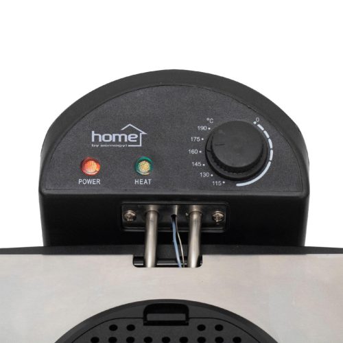 Home HGOLS4 INOX Olajsütő rozsdamentes készülékházzal, 3 sütőkosárral, 6 literes olajtartállyal, 2000 W