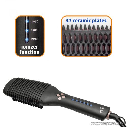 HOME HG HV 60 Hajsimító, hajvasaló kefe, fekete, 55 W