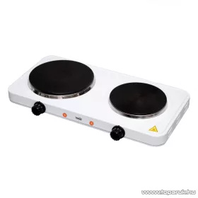   HOME HG R 02WH Hordozható elektromos kétlapos főzőlap, rezsó, 2500 W