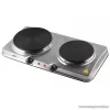 HOME HG R 04S INOX Hordozható elektromos kétlapos főzőlap, rezsó, rozsdamentes készülékház, 2500 W