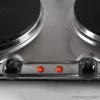 HOME HG R 04S INOX Hordozható elektromos kétlapos főzőlap, rezsó, rozsdamentes készülékház, 2500 W