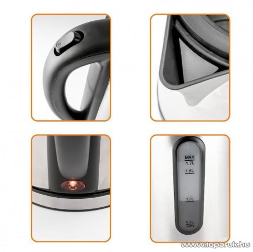 HOME HG VF 04 INOX Elektromos vízforraló, 1,7 liter, 2000 W