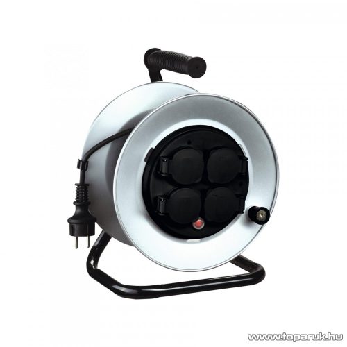 HOME HJRM 10-50 Kültéri fém kábeldob, 50 m gumírozott vezetékkel