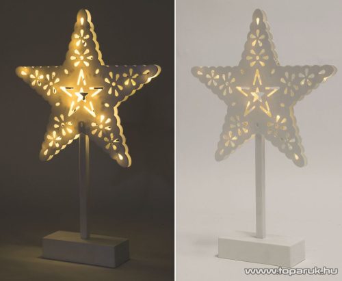 HOME KAD 20 STAR Beltéri 20 LED-es, elemes csillag asztaldísz, meleg fehér világítással