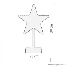   HOME KAD 20 STAR Beltéri 20 LED-es, elemes csillag asztaldísz, meleg fehér világítással