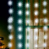   HOME KAF 48L Csillag díszes fényfüggöny, 150 x 100 cm, 48 db hideg fehér leddel