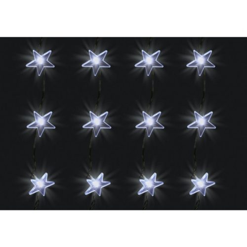 HOME KAF 48L Csillag díszes fényfüggöny, 150 x 100 cm, 48 db hideg fehér leddel