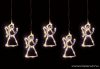 HOME KAF 5/10L ANGEL beltéri LED-es fényfüggöny, 5 db angyal figurával, 60 x 75 cm