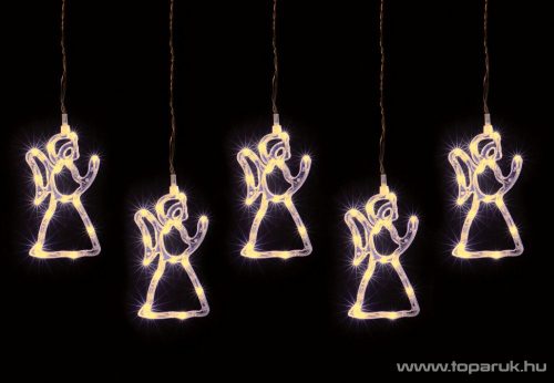 HOME KAF 5/10L ANGEL beltéri LED-es fényfüggöny, 5 db angyal figurával, 60 x 75 cm