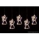 HOME KAF 5/10L ANGEL beltéri LED-es fényfüggöny, 5 db angyal figurával, 60 x 75 cm