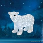   HOME KDA 6 Kültéri LED-es akril jegesmedve dekoráció, 120 db hideg fehér fénnyel világító leddel
