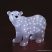 HOME KDA 6 Kültéri LED-es akril jegesmedve dekoráció, 120 db hideg fehér fénnyel világító leddel