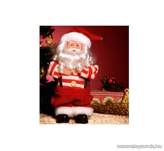 HOME KDD 30 Beltéri táncoló, zenélő Mikulás, 30 cm