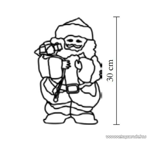 HOME KDD 30 Beltéri táncoló, zenélő Mikulás, 30 cm