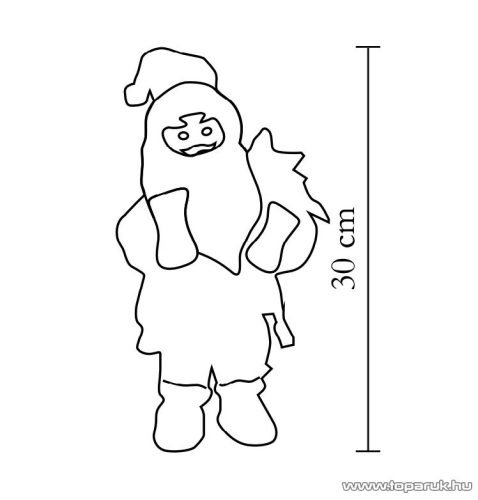 HOME KDD 31 Beltéri táncoló, zenélő Mikulás, 30 cm