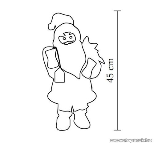 HOME KDD 45 Beltéri táncoló, zenélő Mikulás, 45 cm