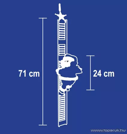 HOME KD 71 Mászó, zenélő Mikulás, 71 cm - megszűnt termék: 2014. november