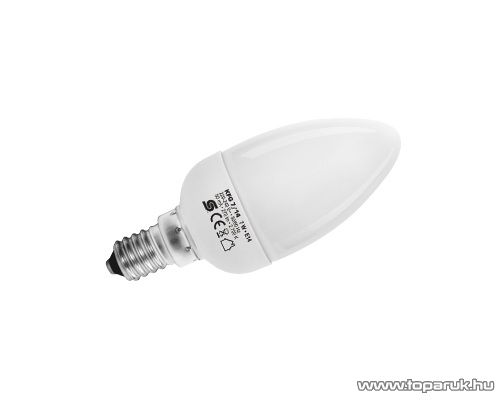 HOME KFG 7/14 Kompakt fénycső, gyertya, 7 W, E 14 / mini, 2700 K