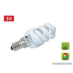 HOME KFS 5/14M Kompakt fénycső, spirál, 5 W, E 14, 2700 K