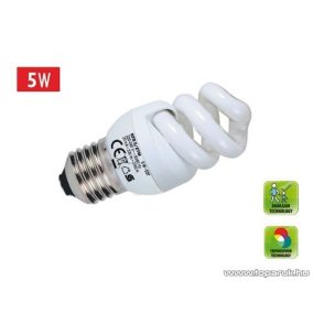 HOME KFS 5/27M Kompakt fénycső, spirál, 5 W, E 27, 2700 K