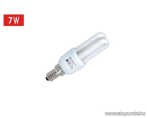 HOME KFU 7/14 Kompakt fénycső, 2U, 7 W, E 14, 2700 K