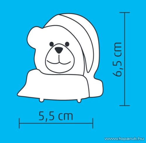 HOME KID 340/MA Beltéri 1 LED-es, elemes maci figura asztali dísz, fehér világítással