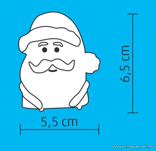 HOME KID 340/MI Beltéri 1 LED-es, elemes Mikulás figura asztali dísz, fehér világítással