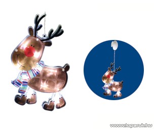 HOME KID 311 LED-es ablakdísz, rénszarvas, 10 db hideg fehér fényű leddel