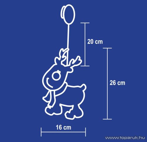 HOME KID 311 LED-es ablakdísz, rénszarvas, 10 db hideg fehér fényű leddel