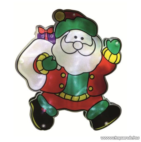 HOME KID 313 Beltéri LED-es ablakdísz, Mikulás dekoráció, 10 db hideg fehér fényű leddel