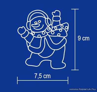 HOME KID 322 Beltéri LED-es ablakdísz, hóember dekoráció