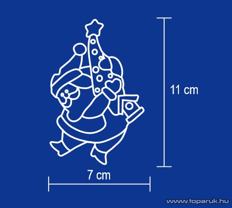 HOME KID 323 Beltéri LED-es ablakdísz, mikulás dekoráció