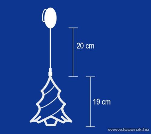 HOME KID 412 Beltéri LED-es ablakdísz, karácsonyfa dekoráció, 8 db meleg fehér fényű leddel