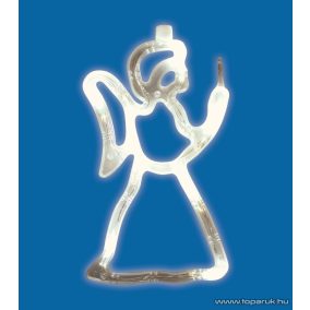   HOME KID 413 Beltéri LED-es ablakdísz, angyal dekoráció, 8 db meleg fehér fényű leddel