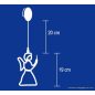   HOME KID 413 Beltéri LED-es ablakdísz, angyal dekoráció, 8 db meleg fehér fényű leddel