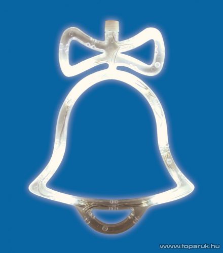 HOME KID 415 Beltéri LED-es ablakdísz, harang dekoráció, 8 db meleg fehér fényű leddel