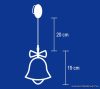 HOME KID 415 Beltéri LED-es ablakdísz, harang dekoráció, 8 db meleg fehér fényű leddel