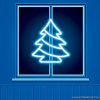 HOME KID 502 Fenyőfa ablakdísz, 35 db megel fehér fényű hagyományos izzóval