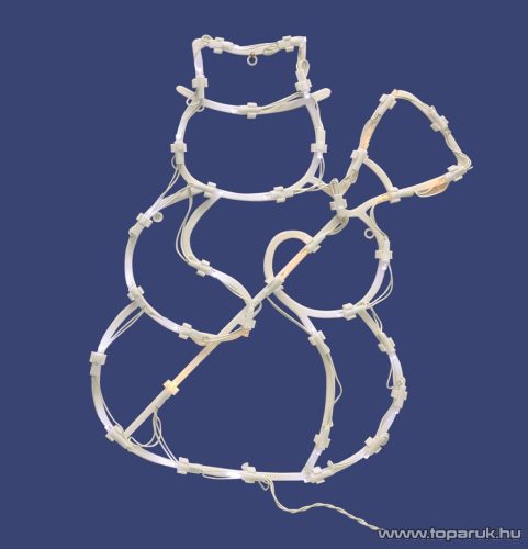 HOME KID 602 LED-es ablakdísz, hóember, 25 db hideg fehér és 10 db sárga fényű leddel - megszűnt termék: 2019. október