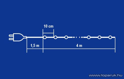 HOME KIL 40C/M LED-es fényfüzér, színes