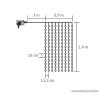 HOME KIN 126C/WW Beltéri LED-es fényfüggöny, 126 db meleg fehér színű LED-del, 90 x 140 cm