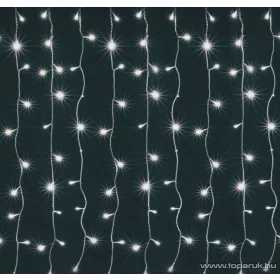   HOME KIN 126C/WH Beltéri LED-es fényfüggöny, 126 db hideg fehér színű LED-del, 90 x 140 cm