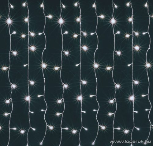 HOME KIN 126C/WH Beltéri LED-es fényfüggöny, 126 db hideg fehér színű LED-del, 90 x 140 cm