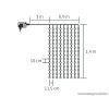 HOME KIN 126C/WH Beltéri LED-es fényfüggöny, 126 db hideg fehér színű LED-del, 90 x 140 cm