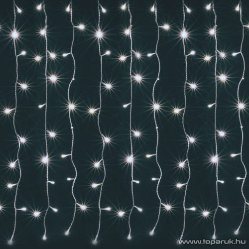 HOME KIN 168C/WH Beltéri LED-es fényfüggöny, 168 db hideg fehér színű LED-del, 120 x 140 cm