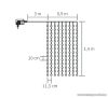 HOME KIN 168C/WH Beltéri LED-es fényfüggöny, 168 db hideg fehér színű LED-del, 120 x 140 cm