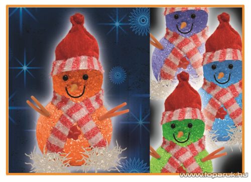 HOME KKD 106 Dekorációs lámpa, hóember, 12 cm