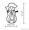 HOME KKD 107 Dekorációs lámpa, hóember, 17 cm
